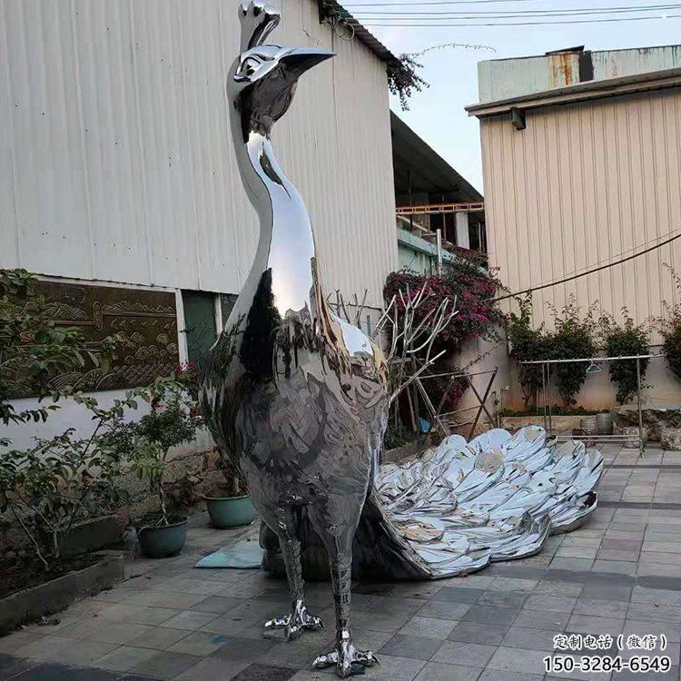 室外鳳凰雕塑展品，公園小品，不銹鋼鳳凰雕塑生產廠家