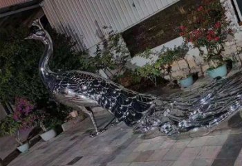 現代鳳凰雕塑展品，室外軟裝，不銹鋼鳳凰雕塑訂做廠家