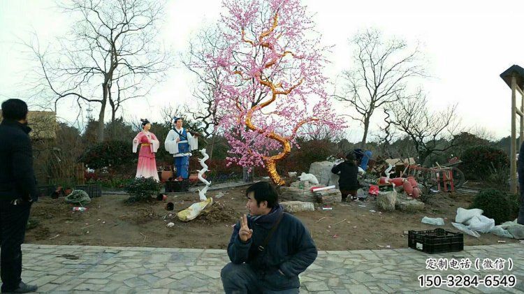 梧桐花雕塑制造廠家，歐式風格，梧桐花雕塑供給