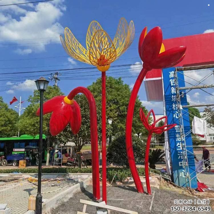 郁金香雕塑訂做,室外軟裝,不銹鋼郁金香雕塑廠 郁金香雕塑訂做,室外軟裝,不銹鋼郁金香雕塑廠