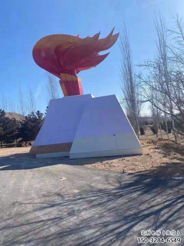 戶外火把雕塑訂做,多彩藝術,不銹鋼火把雕塑制造 戶外火把雕塑訂做,多彩藝術,不銹鋼火把雕塑制造