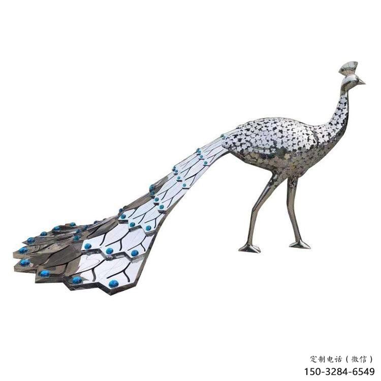 地產(chǎn)孔雀雕塑預(yù)定，露天雕塑，不銹鋼孔雀雕塑制作廠家