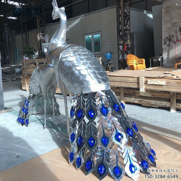 孔雀雕塑常用，景觀概念，不銹鋼孔雀雕塑廠家供求