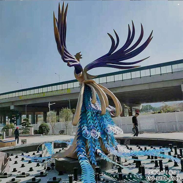 孔雀雕塑展品，公園小品，不銹鋼孔雀雕塑造型生產商