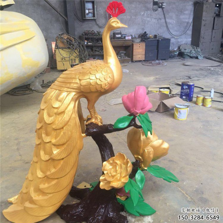 孔雀雕塑廠家，美陳雕塑，制造銅孔雀雕塑公司?