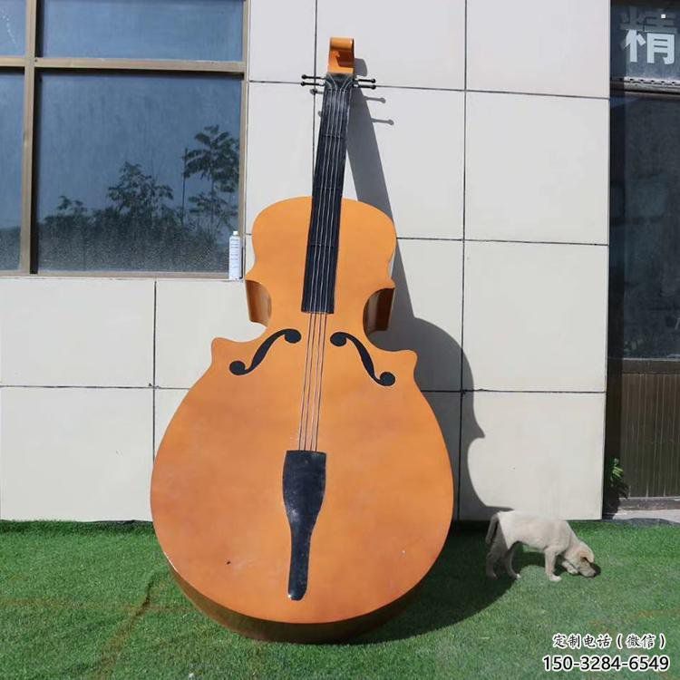 大提琴雕塑精選，街頭藝術，不銹鋼大提琴雕塑承接