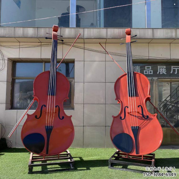 提琴雕塑定價,拉絲工藝,烤漆提琴雕塑制作 提琴雕塑定價,拉絲工藝,烤漆提琴雕塑制作