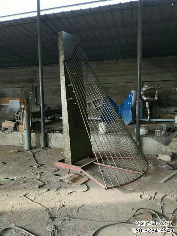 馬頭琴雕塑制造商，小區擺件，不銹鋼馬頭琴雕塑制造商