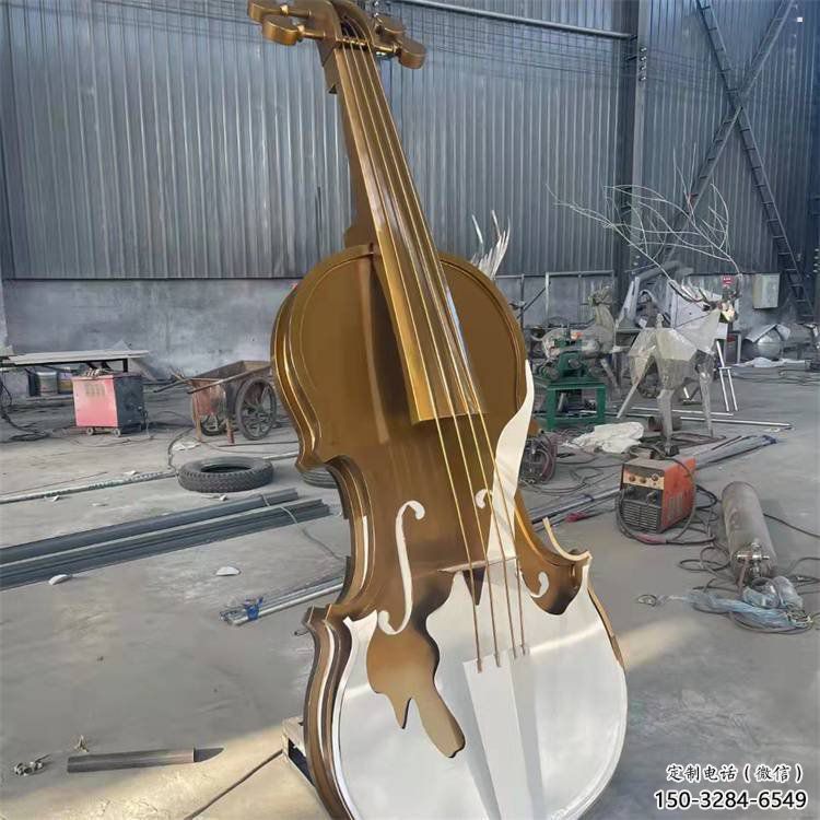 小提琴雕塑批發，地標擺件，不銹鋼小提琴雕塑生產商