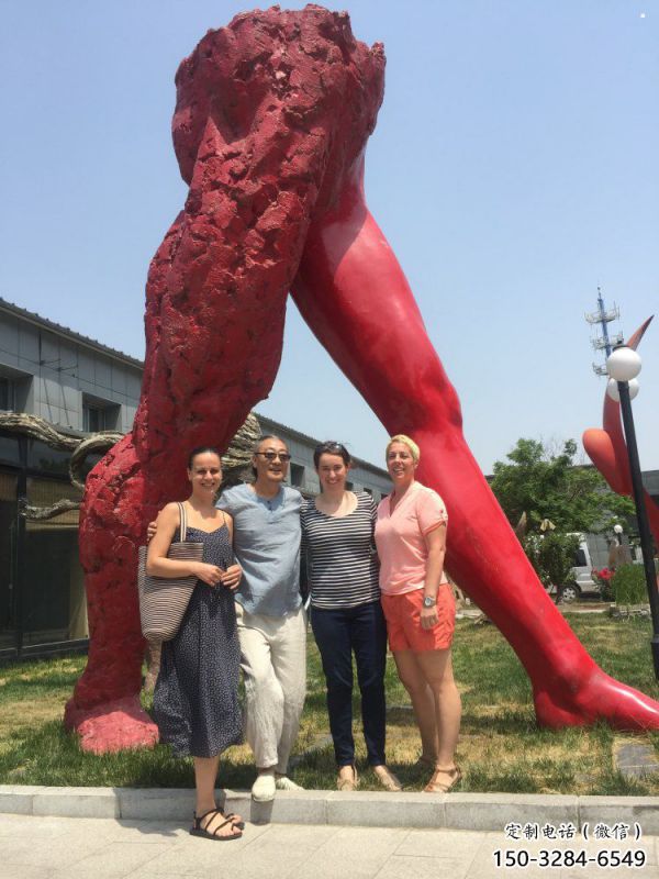 抽象人字雕塑制造，公園雕塑，不銹鋼人字雕塑公司