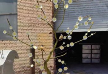 紫丁香雕塑制造商，露天雕塑，不銹鋼紫丁香雕塑訂做廠家