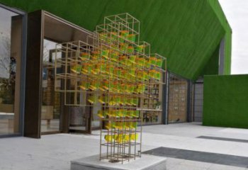 大型魔方雕塑優(yōu)選，白鋼構件，燈光魔方雕塑廠家