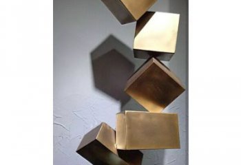 幾何體雕塑承接，村標(biāo)概念，不銹鋼幾何體雕塑供需