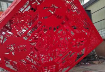 立方體雕塑提供，白鋼構件，鏤空立方體雕塑生產廠家