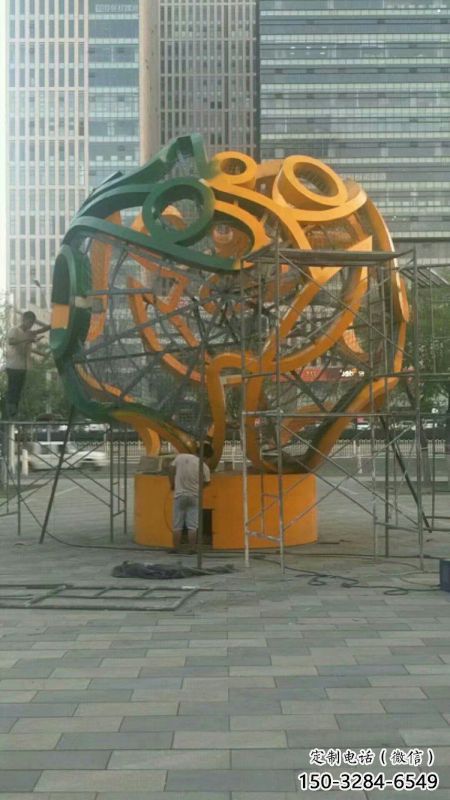 鏤空球雕塑定制,街頭雕塑,烤漆鏤空球雕塑制作 鏤空球雕塑定制,街頭雕塑,烤漆鏤空球雕塑制作