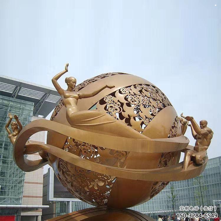鏤空球雕塑供給，景觀雕塑，烤漆鏤空球雕塑選定
