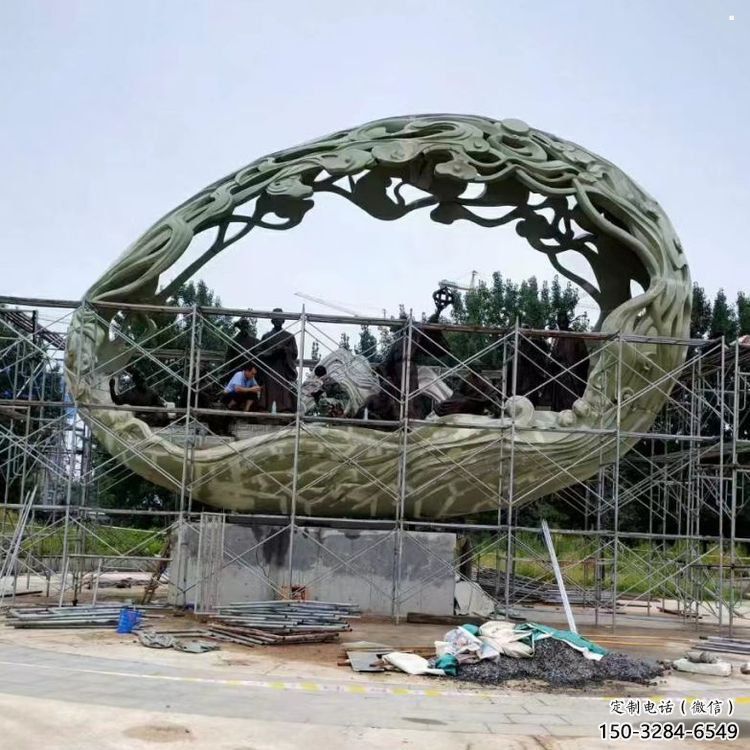 空心球雕塑制作，景區案例，鏤空空心球雕塑廠家