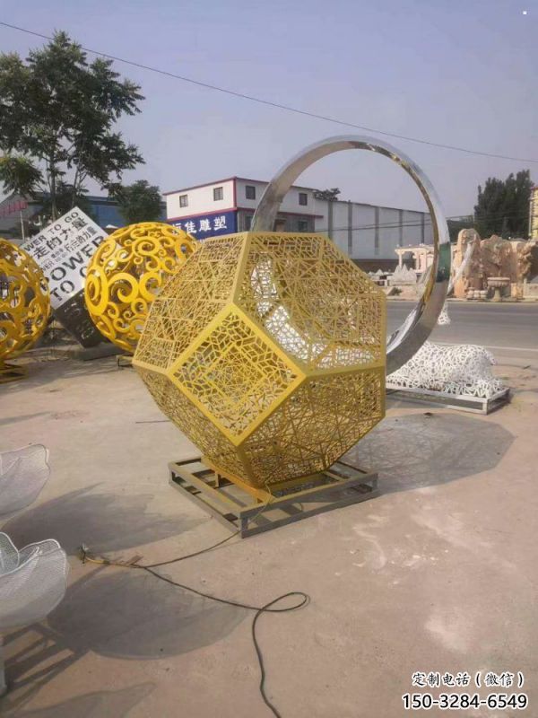 棱面球雕塑訂做,街道標識,金屬鏤空棱面球雕塑定做 棱面球雕塑訂做,街道標識,金屬鏤空棱面球雕塑定做