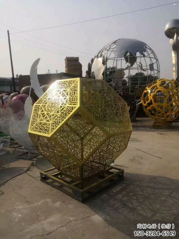棱面球雕塑精選,室外雕塑,鏤空棱面球雕塑選定 棱面球雕塑精選,室外雕塑,鏤空棱面球雕塑選定