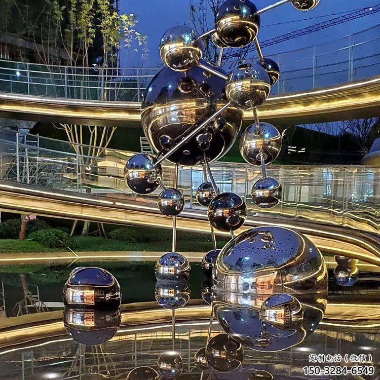 分子球雕塑優選,小區擺件,不銹鋼分子球雕塑生產商 分子球雕塑優選,小區擺件,不銹鋼分子球雕塑生產商