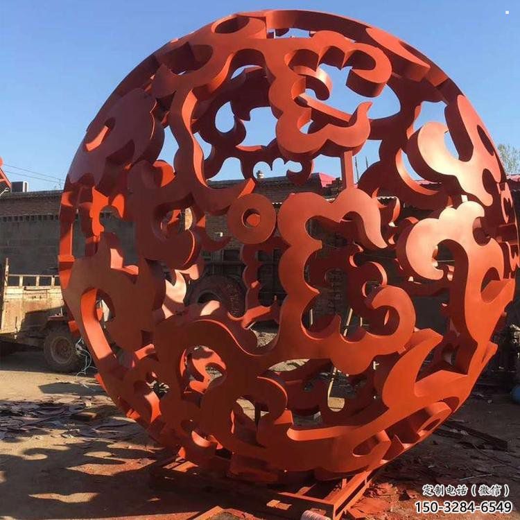 花球雕塑廠家，鍛造工藝，不銹鋼花球雕塑承接