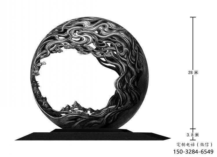 景觀球形雕塑精選，歐式風格，門口不銹鋼球形雕塑選定