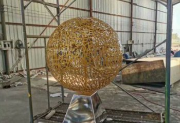 燈光球雕塑展示，園林裝飾，不銹鋼燈光球雕塑承接