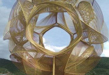 鏤空繡球雕塑預定，彩鋼制作，不銹鋼繡球雕塑制作