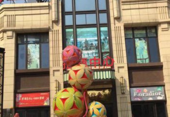 繡球雕塑定價，中式工藝，不銹鋼繡球雕塑定價