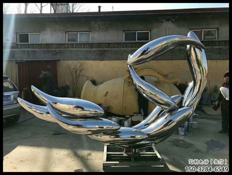 絲帶雕塑優(yōu)選，陸地?cái)[件，藝術(shù)不銹鋼絲帶雕塑供應(yīng)
