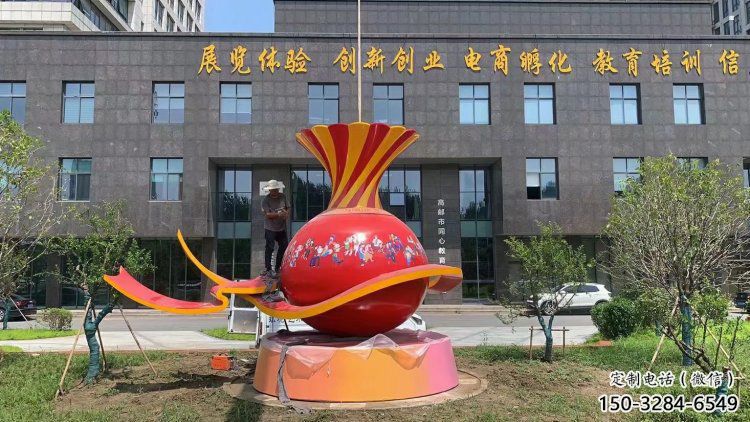 花瓶雕塑精品，景觀構(gòu)件，景觀玻璃鋼花瓶雕塑供求