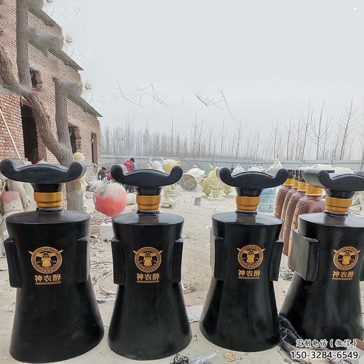 酒瓶雕塑供求，美陳雕塑，玻璃鋼酒瓶雕塑優(yōu)選