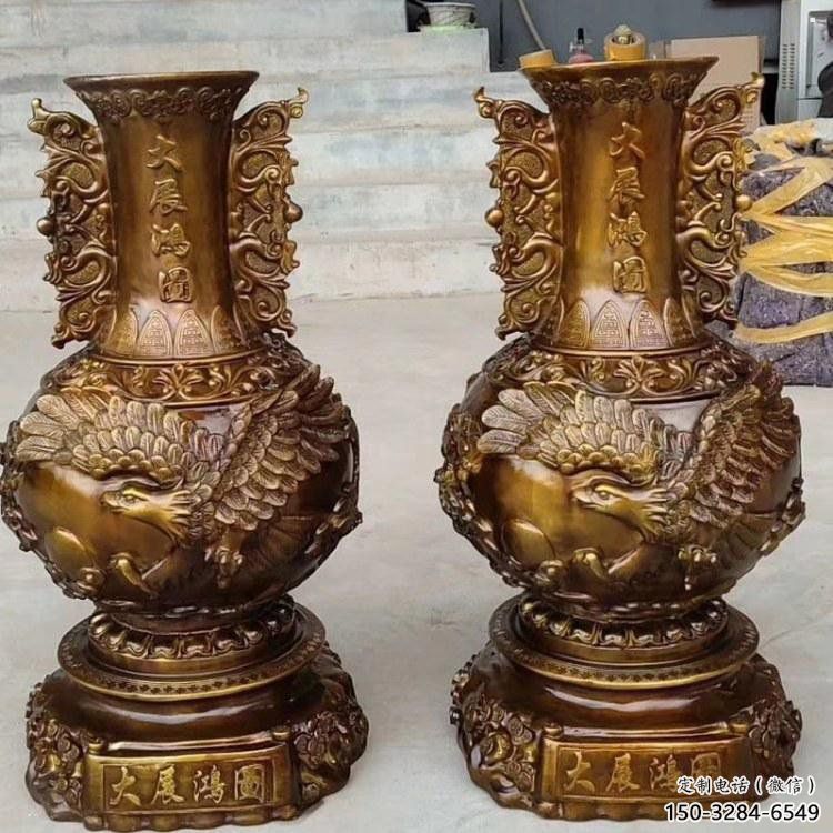 花瓶雕塑供應，地標擺件，銅花瓶雕塑制造廠家