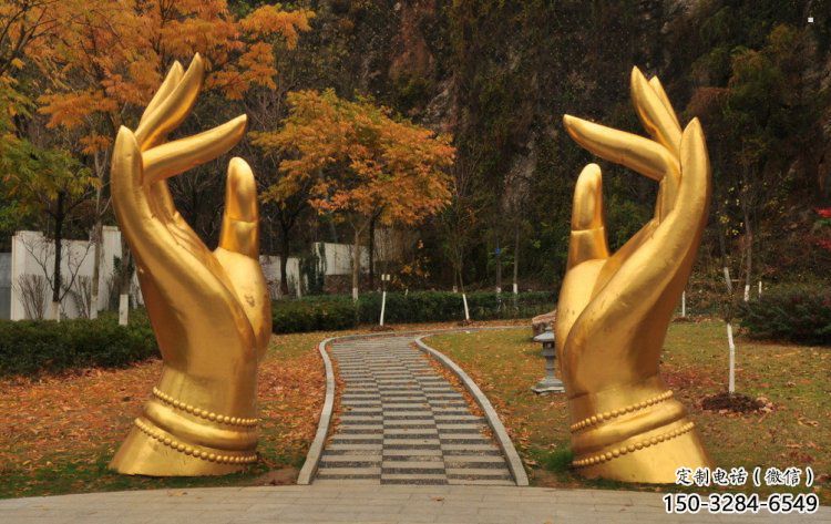 鑄造佛手雕塑 鑄造佛手雕塑