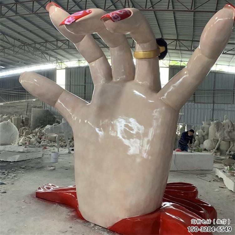 手指雕塑觀賞型，景區雕塑，不銹鋼手指雕塑廠家指用