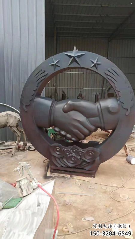 抽象握手雕塑 抽象握手雕塑