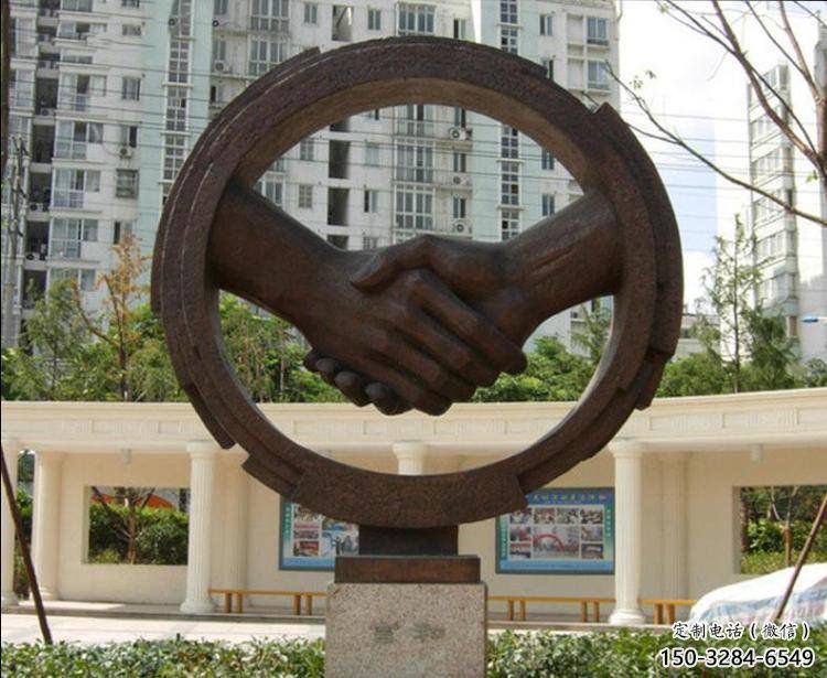 噴漆握手雕塑 噴漆握手雕塑