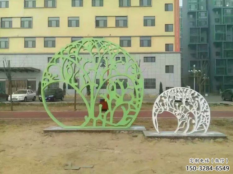 鏤空樹雕塑選定，美陳雕塑，現代鏤空剪紙樹雕塑優選