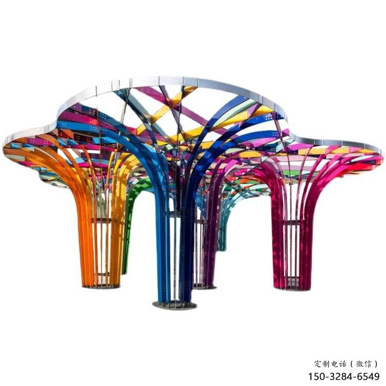 燈光樹雕塑，標識雕塑，燈光蘑菇樹雕塑制造廠家