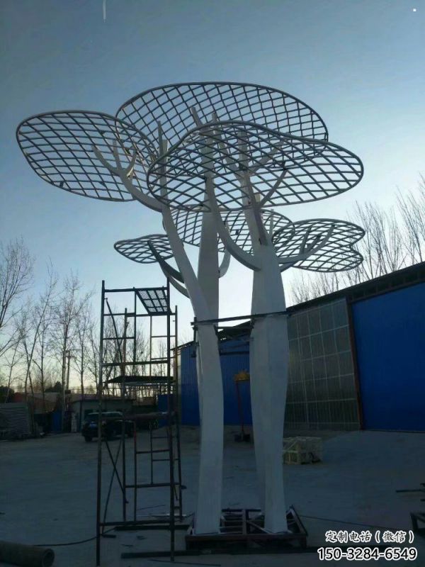 蘑菇樹雕塑定制，廣場系列，商場鏤空蘑菇樹雕塑供需
