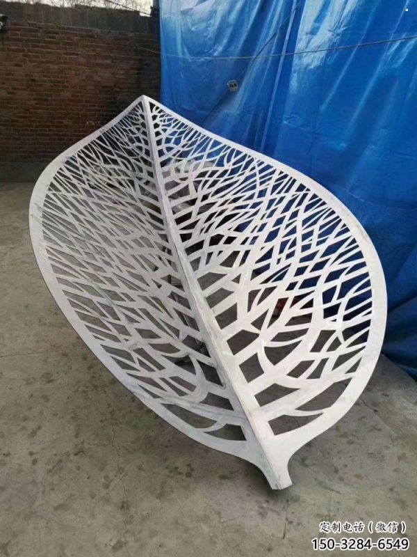 樹葉雕塑定做，標識雕塑，鏤空樹葉雕塑選定