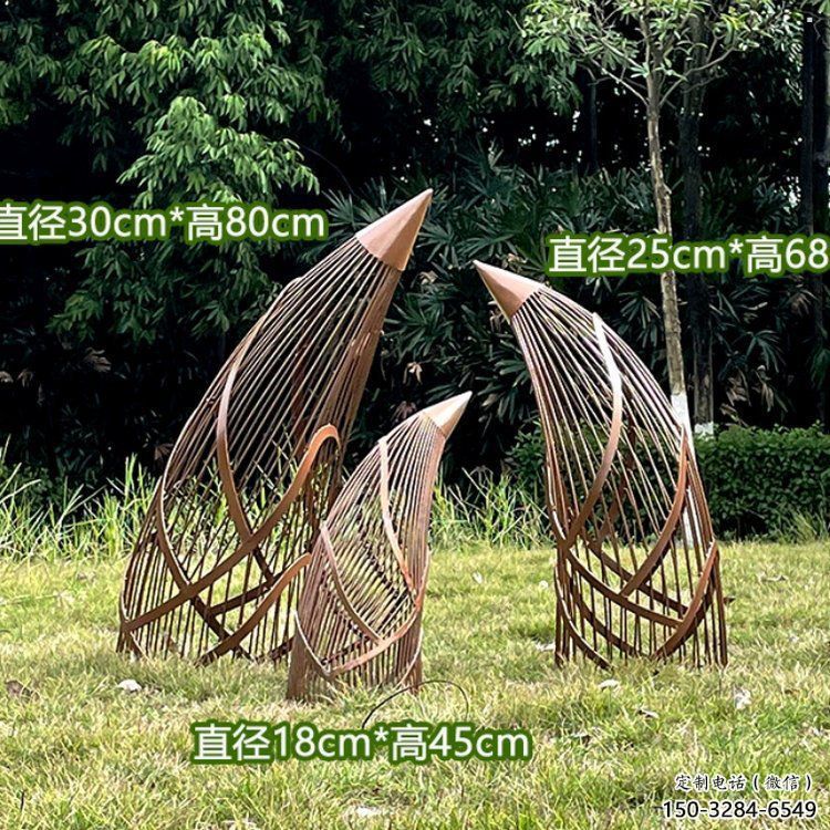 鏤空竹筍雕塑批發(fā)，廣場系列，不銹鋼竹筍雕塑優(yōu)選