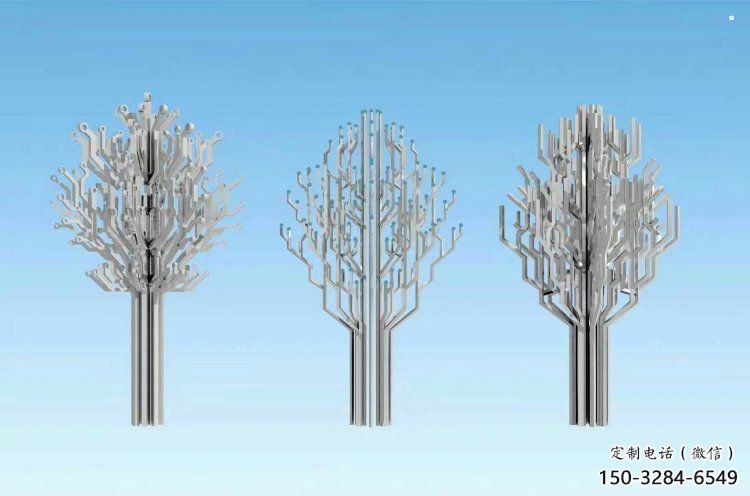風鈴樹雕塑生產，公園小品，不銹鋼風鈴樹雕塑廠家指用