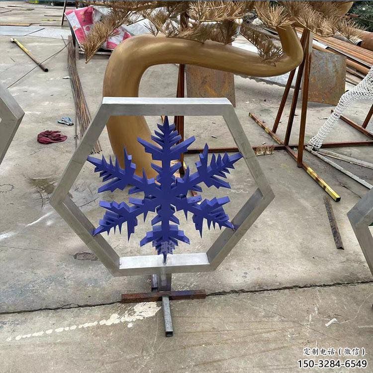 步行街雪花雕塑 步行街雪花雕塑