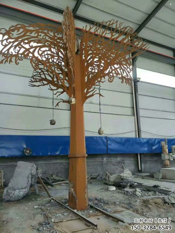 發(fā)財(cái)樹(shù)雕塑優(yōu)選，拉絲工藝，不銹鋼發(fā)財(cái)樹(shù)雕塑承接