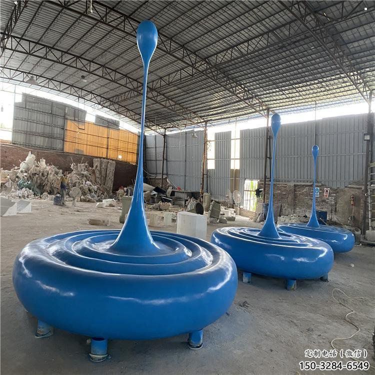 水滴雕塑觀賞型，街景小品，烤漆水滴雕塑常用