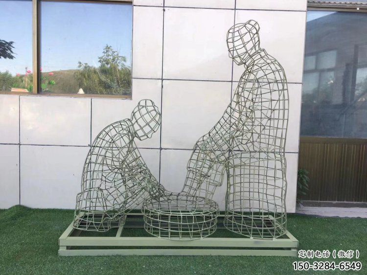 鏤空洗腳雕塑制作,園林裝飾,鐵藝孝道人物雕塑 鏤空洗腳雕塑制作,園林裝飾,鐵藝孝道人物雕塑
