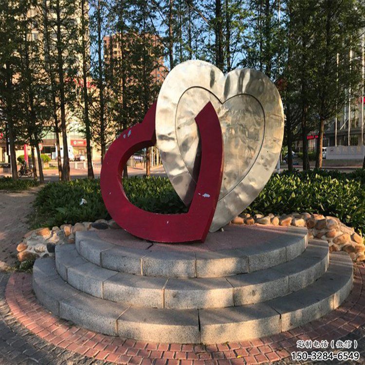 愛心雕塑通用，街道標識，鋼鑄烤漆愛心雕塑承接