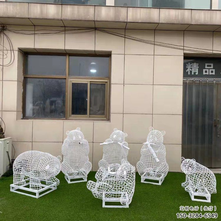 熊貓雕塑制造商,酒店擺件,鏤空熊貓雕塑定制廠家 熊貓雕塑制造商,酒店擺件,鏤空熊貓雕塑定制廠家