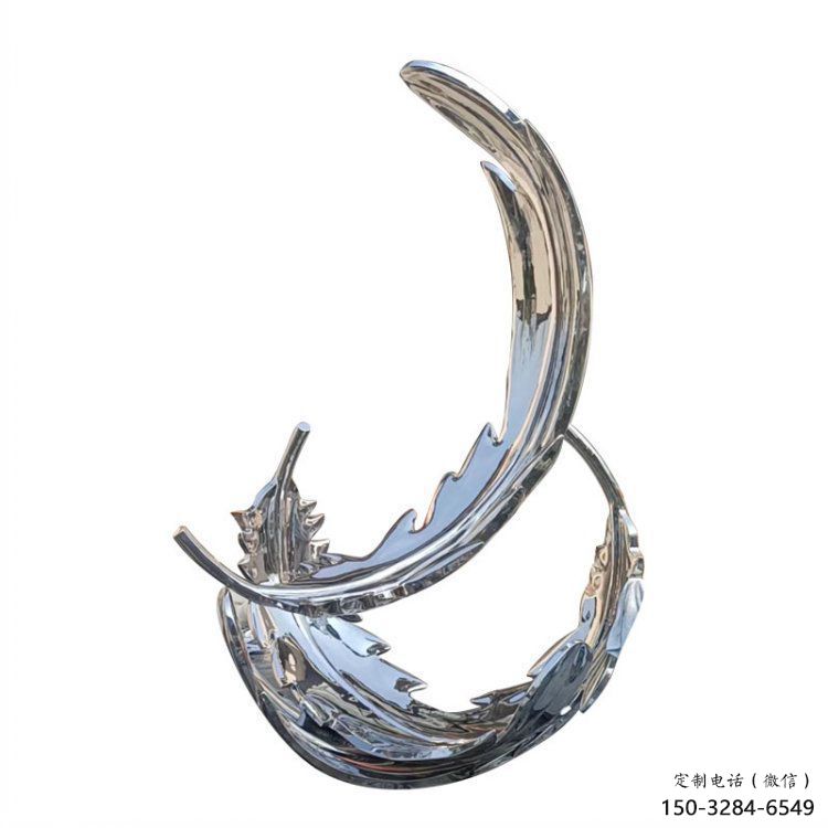 羽毛雕塑批發(fā)，拋光工藝，園林鏡面羽毛雕塑承接